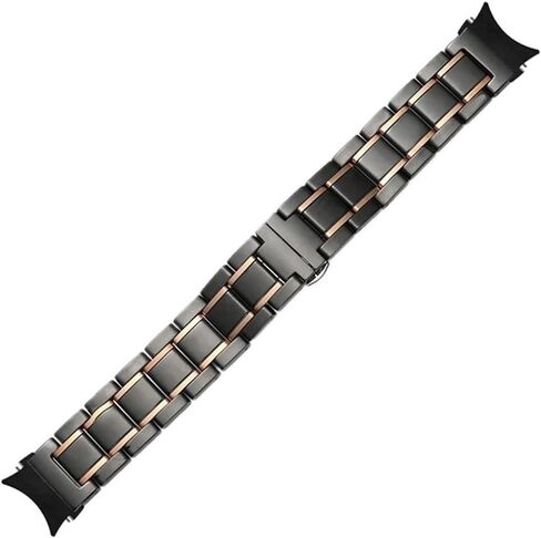 No Gaps Ceramics Band Strap Fit for Samsung Galaxy Watch 4 5 Pro 6 44mm 40mm 45mm Bracelet Galaxy Watch 4 6 Classic 43mm 47mm (Color : Black Sliver, Size : Watch 6 Classic 43mm) in Saudi Arabia