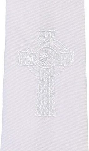 ربطة عنق بسحاب أبيض مع صليب سلتيك مطرز، Swea Pea & Lili EM5 in Kuwait