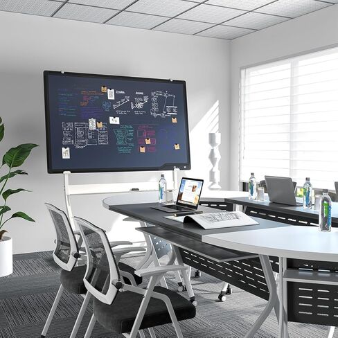 لوحة كتابة LCD متنقلة مع حامل، لوحة كتابة على الوجهين قابلة لإعادة الاستخدام على عجلات، سبورة بيضاء كبيرة للرسائل المحمولة للمكتب والمطعم واللوبي، 60 بوصة in Saudi Arabia
