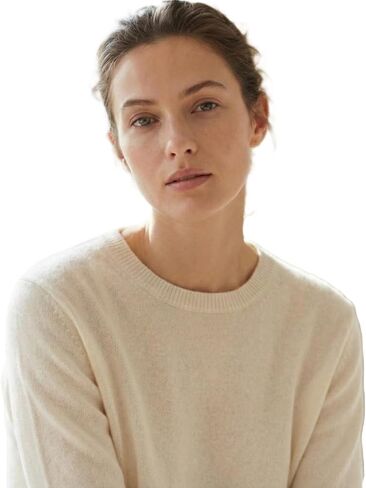 NPIA Certified Original 100% Pure Cashmere Sweater Women | 2-Ply 16 Micron Fine Knit | Lightweight Luxury Crewneck Pullover in Saudi Arabia