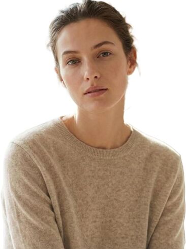 NPIA Certified Original 100% Pure Cashmere Sweater Women | 2-Ply 16 Micron Fine Knit | Lightweight Luxury Crewneck Pullover in Saudi Arabia
