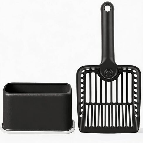 Cat Pooper Scooper, 2 in 1 Cat Litter Scoop with Holder Stand Cat Accessories Cat Supplies Kitty Litter Scoop Heavy Duty and Easy Clean in Saudi Arabia
