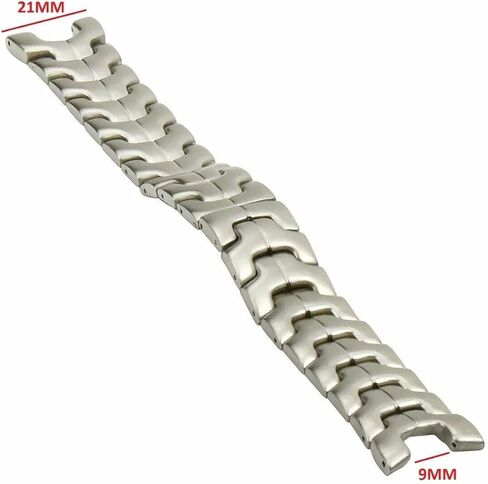 سوار ساعة Ewatchparts مقاس 21 ملم متوافق مع ساعة Tag Heuer الرجالية بفتحة 9 ملم وسوار من الفولاذ المقاوم للصدأ in Saudi Arabia