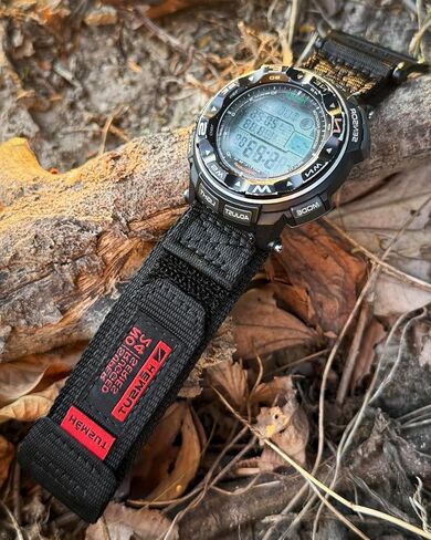 Military Style Watch Strap for Casio Protrek PRG-200/250/500/260/280/550,PRW-2500/3500/5100/5000/510, Nylon Hook & Loop Casio Band in Kuwait