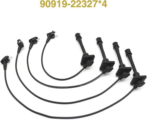 Ignition Spark Plug Wires Set of 4 9091922327 Compatible with Toyota Celica 1994-1997, Corolla & Geo Prizm 1993-1997, 1.6L 1.8L Naturally Aspirated in Saudi Arabia