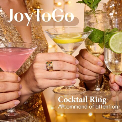 خواتم متقاطعة للنساء، حلقة مكتنزة مطلية بالذهب عيار 14 قيراط غير مشوهة، بيان حلقة مفتوحة قابلة للتعديل قابلة للتكديس مع زركون مكعب ملون، هدايا مجوهرات عتيقة لها in Kuwait