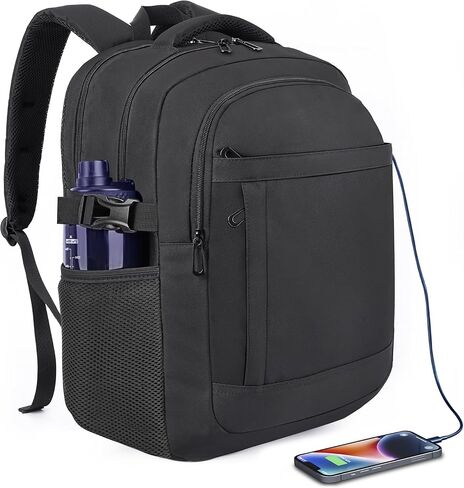 Laptop Backpack 17 Inch Large Computer Bag for Men with USB Charger Port 18x14x8 Flight Approved Personal Item Travel Laptop Backpacks in Kuwait