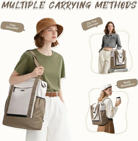 Laptop Backpack for Women,Adjustable Tote Work Business Backpack,TravelPersonal Carry On Bag,17.3Inch,WChampagne in Saudi Arabia