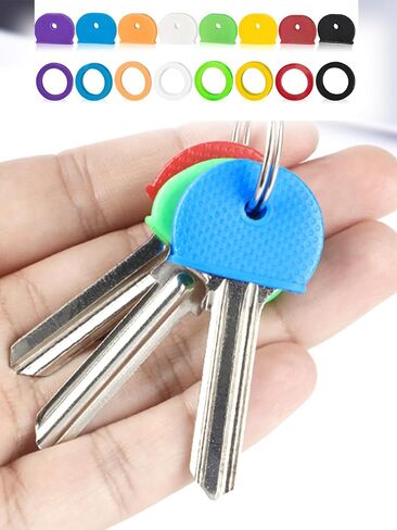 Generic 64 Pack Multicolor Rubber Key Caps: 2-Style Semicircular & Round, Easy Identification & Organization in Saudi Arabia