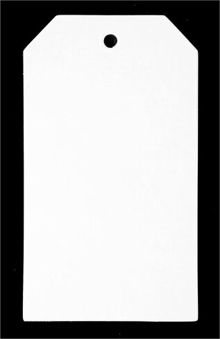 CleverDelights White Price Tags - 2" x 3.5" - 100 Pack - Paper Gift Tag in Saudi Arabia
