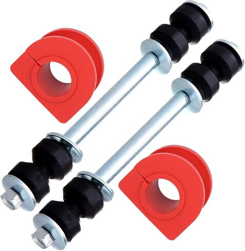 ECCPP - 4 قطع من وصلة نهاية قضيب Sway Bar Bushing - متوافق مع 1999-2006 لـ GMC Sierra 1500 2001-2003 2005-2006 لـ GMC Sierra 1500 HD - K6439 K80631 مجموعة التعليق in Saudi Arabia