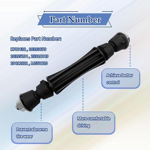 وصلات نهاية المثبت الأمامي، وصلات شريط Sway متوافقة مع 04-19 CadlIIac Escalade EXT/ESV، 04-19 GMⅭ Yukon، 04-19 Chevy Tahoe، 07-13 Chevy Avalanche إلخ، استبدال OE# K700432 (قطعتان) in Saudi Arabia