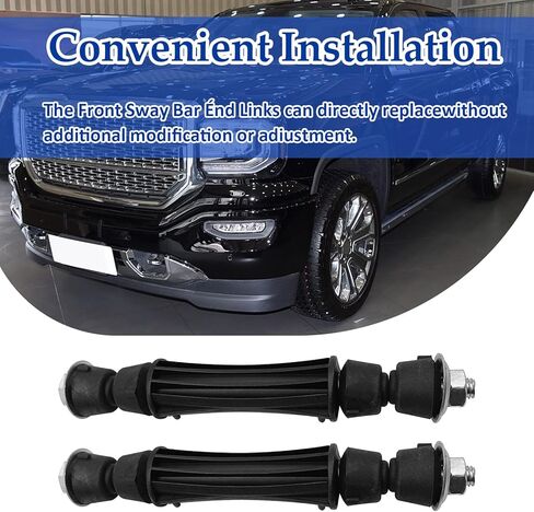 وصلات نهاية المثبت الأمامي، وصلات شريط Sway متوافقة مع 04-19 CadlIIac Escalade EXT/ESV، 04-19 GMⅭ Yukon، 04-19 Chevy Tahoe، 07-13 Chevy Avalanche إلخ، استبدال OE# K700432 (قطعتان) in Saudi Arabia