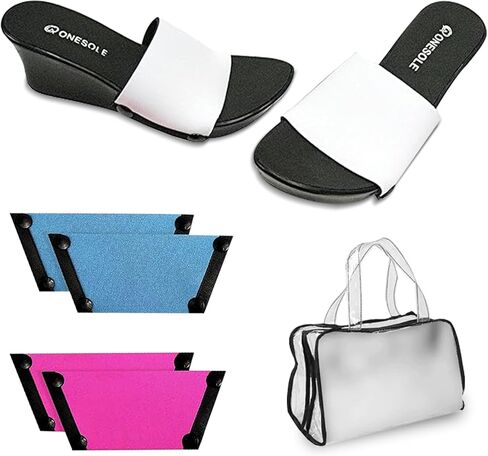 Onesole Shark Tank Special Shoe Set, Interchangeable Sandals for women Solid Black, Solid Red, & Solid White Comfie Tops, for women's wedge Sandals in Saudi Arabia