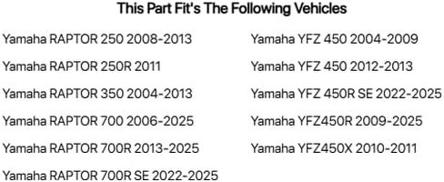 ضرس ألومنيوم خلفي من TUSK 38 سن أسود لـ Yamaha YFZ 450 2004-2009,2012-2013 in Saudi Arabia