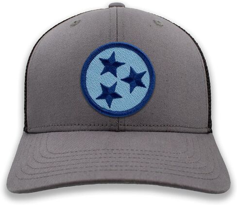 Tennessee Tristar Two-Tone Blue Embroidered Patch Ball Cap or Trucker Hat in Saudi Arabia