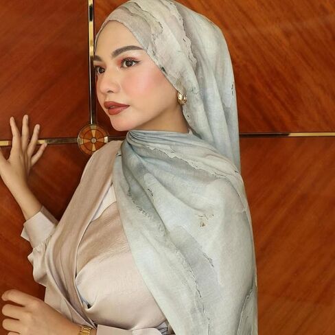 Chiffons Hijab Scarf Women Printed Muslims Headscarf Shawl Lightweight Fashion Middle East Headwrap Shawls Head Shawl in Saudi Arabia