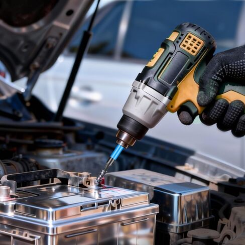 مجموعة لقم توركس 13 قطعة (T7-T40) و10 قطع لقمة مثقاب مفتاح ألين برأس سداسي (SAE)، لقم مفك ذات تأثير طويل مقاس 2 بوصة مع حامل لقمة مغناطيسية وصندوق تخزين، مجموعة مفكات براغي سداسية من الفولاذ S2 مقاس 1/4 بوصة in Kuwait