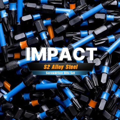 مجموعة لقم توركس 13 قطعة (T7-T40) و10 قطع لقمة مثقاب مفتاح ألين برأس سداسي (SAE)، لقم مفك ذات تأثير طويل مقاس 2 بوصة مع حامل لقمة مغناطيسية وصندوق تخزين، مجموعة مفكات براغي سداسية من الفولاذ S2 مقاس 1/4 بوصة in Kuwait