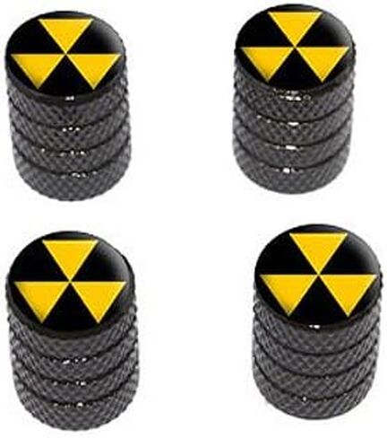 GRAPHICS & MORE Fallout Shelter - Tire Rim Wheel Valve Stem Caps - Black in Saudi Arabia
