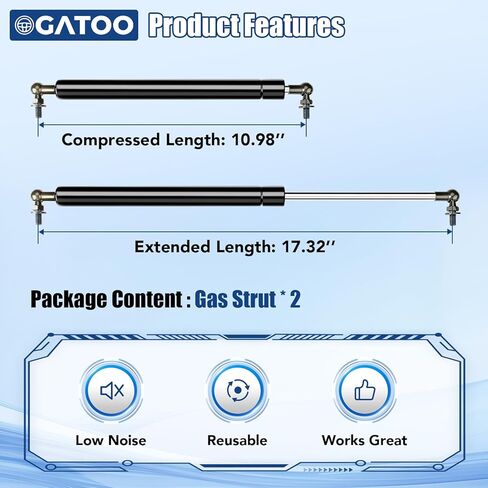Front Hood Struts Lift Supports Gas Shock Strut Spring Compatible with Toyota Land Cruiser Lexus LX470 1998 1999 2000 2001 2002 2003 2004 2005 2006 2007 Sport Utility 4.7L, Replace 4361,SG329040 in Saudi Arabia