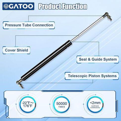 Front Hood Struts Lift Supports Gas Shock Strut Spring Compatible with Toyota Land Cruiser Lexus LX470 1998 1999 2000 2001 2002 2003 2004 2005 2006 2007 Sport Utility 4.7L, Replace 4361,SG329040 in Saudi Arabia