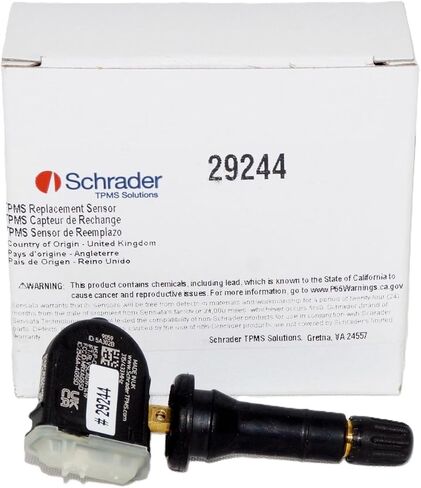 مستشعر Schrader 29244 المطاطي بزاوية ثابتة 433 ميجاهرتز TPMS متوافق مع سيارات جيب وألفا روميو مختارة (مستشعر واحد) in Kuwait