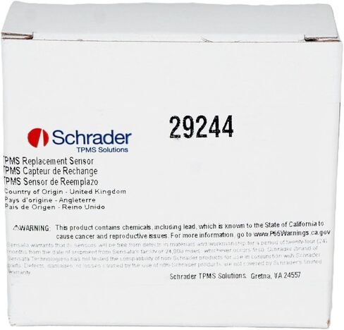 مستشعر Schrader 29244 المطاطي بزاوية ثابتة 433 ميجاهرتز TPMS متوافق مع سيارات جيب وألفا روميو مختارة (مستشعر واحد) in Kuwait