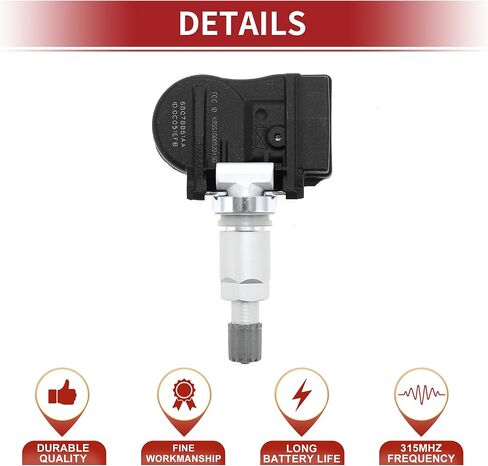 ACROPIX 315MHz مستشعر ضغط الإطارات مستشعر مراقبة ضغط الإطارات لسيارة جيب رانجلر 2008-2012 رقم 68078861AA in Saudi Arabia
