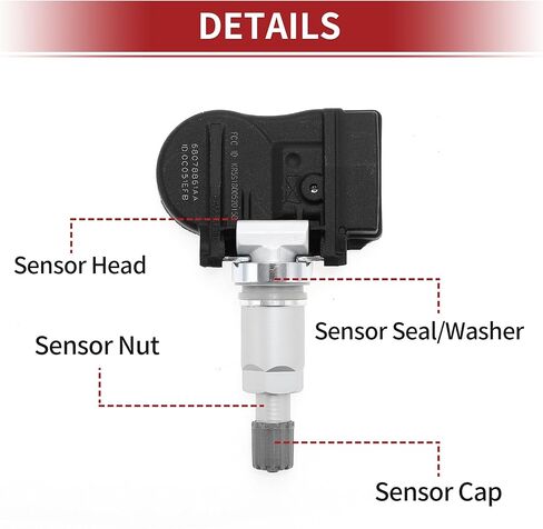 ACROPIX 315MHz مستشعر ضغط الإطارات مستشعر مراقبة ضغط الإطارات لسيارة جيب رانجلر 2008-2012 رقم 68078861AA in Saudi Arabia