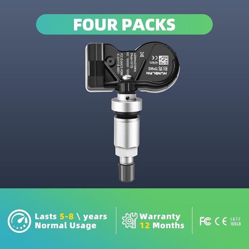 مستشعر TPMS 2025GM، 4 عبوات بديلة لمستشعر ضغط الإطارات لجنرال موتورز تشيفي جي إم سي كاديلاك بويك، 315 ميجا هرتز OE يستبدل # 13581558، 13598771، 13598772،13586335، in Kuwait