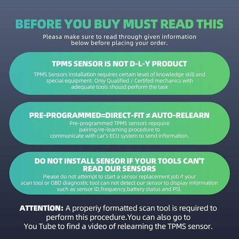 مستشعر TPMS 2025GM، 4 عبوات بديلة لمستشعر ضغط الإطارات لجنرال موتورز تشيفي جي إم سي كاديلاك بويك، 315 ميجا هرتز OE يستبدل # 13581558، 13598771، 13598772،13586335، in Kuwait