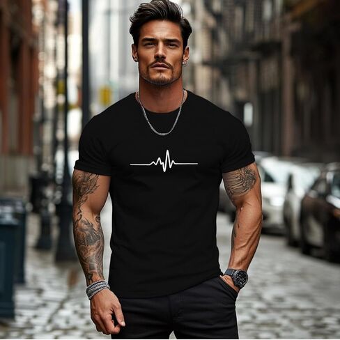 Men’s Graphic T-Shirt Short Sleeve Crew Neck Casual Summer Tee Trendy Fashion Print Streetwear Top in Saudi Arabia