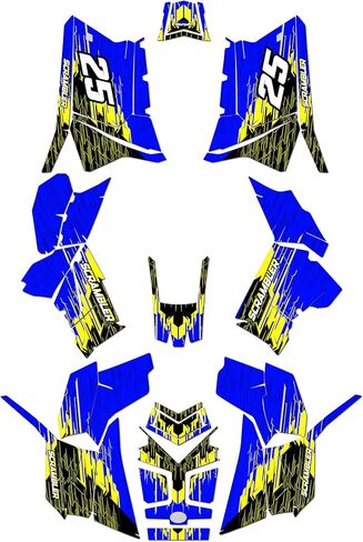 Graphics Kit for Polaris Scrambler 850 1000 (2012-2026) Fracture Series Red 21 Mil - Pro Edition - ATV UTV Dirt Bike Stickers, Quad Dirtbike Racing Decal Automotive Accessories no-Plastics in Saudi Arabia