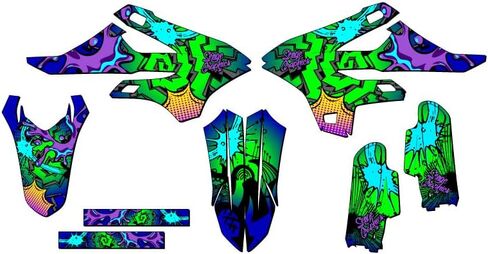 2022-2025 YZ 85 Zany Blue Senge Graphics Complete Kit with Rider I.D. Compatible with Yamaha in Saudi Arabia