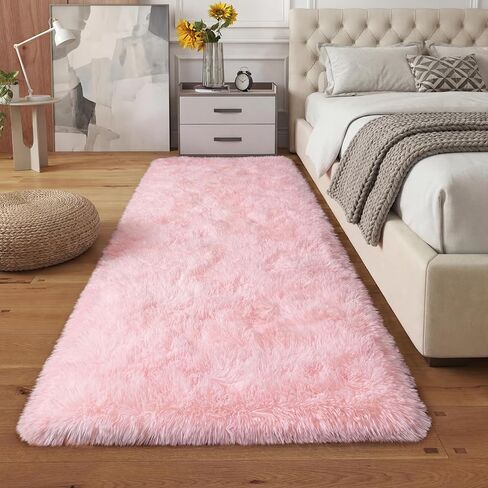 Soft Area Rugs for Bedroom Living Room, Modern Shag Rug Fluffy Carpets, Abstract Plush Fuzzy Bedside Rug, Aesthetic Indoor Floor Rug for Kids Girls Dorm Room Home Decor, Black 2x3 Feet in Saudi Arabia