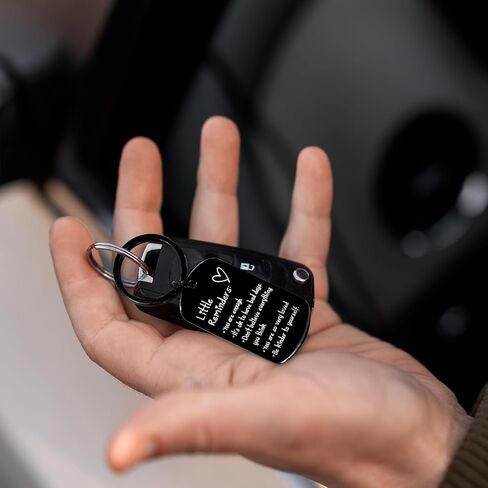 You Are Enough Keychain – Motivational Affirmation Gift for Women & Men, Positive Reminder for Car Keys, Bags or Backpacks (Black) in Saudi Arabia