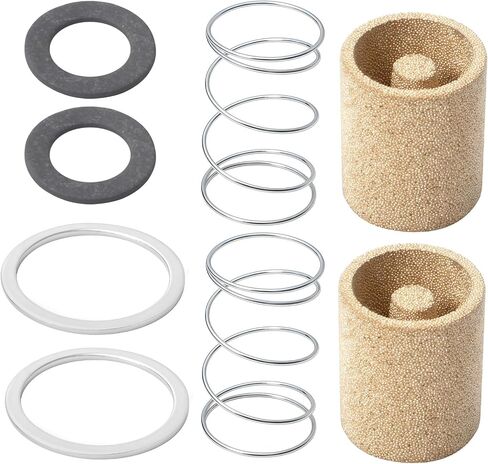 (2-set)162-500 Carburetor Fuel Inlet Filter Brass Filters With Springs & Rubber-Coated Steel Gaskets Compatible With Holley-Style 7/8"-20 Inlet Fittings 2300 4150 4160 4500 in Kuwait