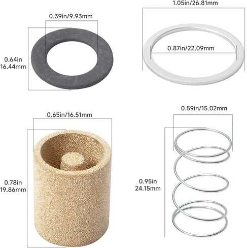 (2-set)162-500 Carburetor Fuel Inlet Filter Brass Filters With Springs & Rubber-Coated Steel Gaskets Compatible With Holley-Style 7/8"-20 Inlet Fittings 2300 4150 4160 4500 in Kuwait