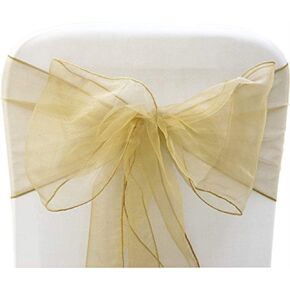 Sarvam Fashion Organza Chair Bow Sash Décor Bows Sashes for Wedding Reception Events Banquets Decoration - (Pack of 25, Hot Pink) in Kuwait