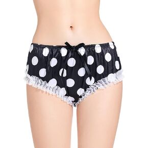 Women Sissy Dots Satin Lingerie Bikini Briefs Panties Knickers in Saudi Arabia