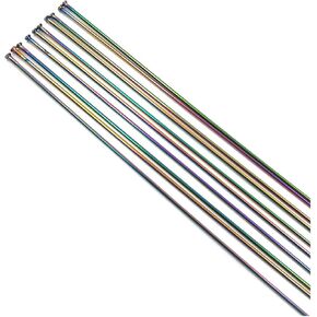 12pcs/Lot Straight Pull Pillar Original Rainbow Round For MTB Road Bike Spoke 14G 2.0mm Stainless Steel High Strength(Straight pull 270mm) in Saudi Arabia