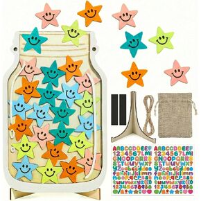 برطمان نجمي مغناطيسي للأطفال، مخطط مكافآت لنمو سلوك الأطفال، نظام جوائز الفصل الدراسي، بديل لمخطط التدريب على المرحاض، مجموعة رمزية خشبية in Kuwait