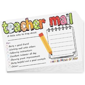 52 قطعة من الملاحظات البريدية السعيدة للمعلم للآباء، وبطاقات حوافز السلوك الإيجابي للفصل الدراسي، وملاحظات المكافآت التحفيزية لمعلمي مرحلة ما قبل المدرسة ورياض الأطفال الابتدائية in Kuwait