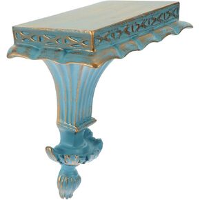 DECHOUS Vintage Floating Wall Shelf Small European Style Wall Mounted Floating Shelf Storage Rack for Home Living Room Bedroom, 5.8x3.5x7 Inch, Blue in Kuwait