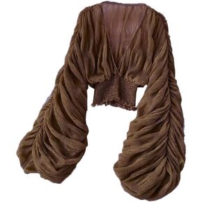 Bell Sleeve Tops for Women Crop Top Dressy Tops for Evening Party in Saudi Arabia