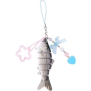 Fish Keychain, Funny Cute Fish Key Chain Key Ring Keyring Fisherman Charms for Women Fishing Enthusiasts Fishing Keychain for Phone Bag Purse Charms Car Gifts Accessories in Saudi Arabia