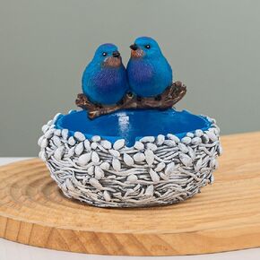 robin Bird's Nest Resin Statue with Storage, Housewarming Gift, Accompanying Gift,Decorate Living Room, Desk, Bedroom, Bars and Cafe (Brown) in Saudi Arabia