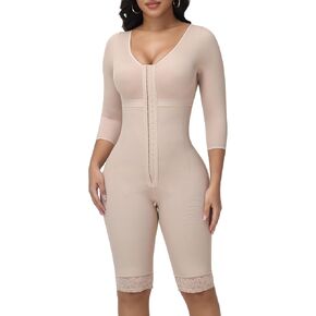 M MYODRESS Fajas Colombianas Shapewear for Women Curvy Faja Body Shaper Post Surgery Tummy Tuck Bbl Lipo Compression Garment Stage 2 Faja with Sleeves Tummy Control Postpartum Girdle Waist Trainer in Kuwait