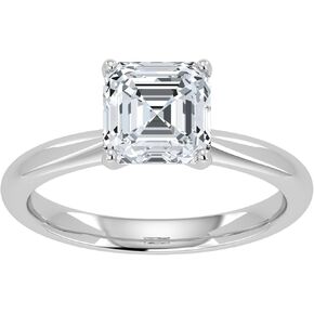 خاتم خطوبة ألماس سوليتير لاب جرو 1.00-5.00 قيراط معتمد من IGI للنساء من الذهب الأبيض والأصفر عيار 14 قيراط 4 شقوق (لون E-F VS1-VS2 وضوح تنظيف العين) in Kuwait